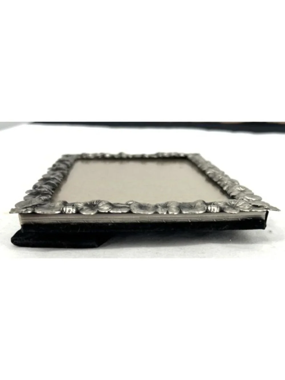 Flower and Lilypad Pewter Picture Frame 5 x 7